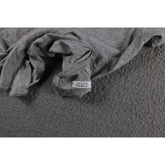 Rag and Bone T Shirt Gray Medium M Neck Pima Cotton Short Sleeve Peru - Picture 4 of 7